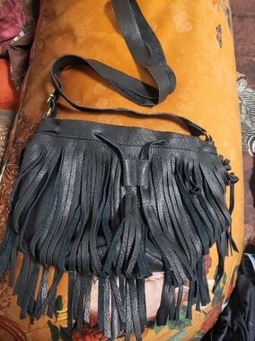 Amazing Leather Handcrafted Fringe Bag